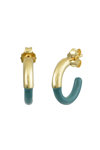 Gold Plated Sterling Silver Earrings with Enamel by KIKI Colour Collection