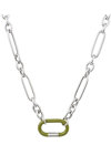 Rhodium Plated Sterling Silver Necklace with Enamel by KIKI Colour Collection