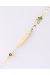 Gold plated Silver Bracelet with Evil Eye and Smurfette by Ino&Ibo