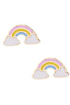 Gold plated Silver Earrings with Rainbow by Ino&Ibo