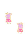 Παιδικά σκουλαρίκια της Ino&Ibo με Peppa από επιχρυσωμένο ασήμι