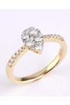 18ct Gold Engagement Cluster Ring with Diamond by Savvidis (Νο 54)