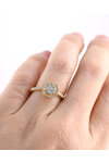 18ct Gold Engagement Cluster Ring with Diamond by Savvidis (Νο 54)