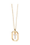 PDPAOLA Letters Mini Letter T Necklace made of 18ct-Gold-Plated Sterling Silver
