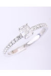 18ct White Gold Engagement Cluster Ring with Diamond by Savvidis (Νο 54)