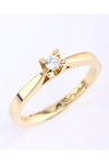 18ct Gold Solitaire Ring with Diamond by FaCaD’oro (No 54)