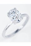 SOLEDOR Luna14ct White Gold Solitaire Ring with Zircon (No 52)
