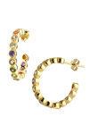 Gold Plated Sterling Silver Hoops with Zircons by KIKI Star Collection
