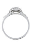 18ct White Gold Solitaire Engagement Ring with Diamonds by FaCaD’oro (No 55)