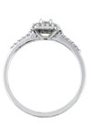 18ct White Gold Solitaire Engagement Ring with Diamonds by FaCaD’oro (No 55)