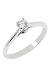 18ct White Gold Solitaire Engagement Ring with DIamonds by Savvidis (Νο 53)