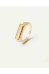 PDPAOLA Carry Overs SS Ribbon Stamp Gold Ring made of 18ct-Gold-Plated Sterling Silver (No 52)