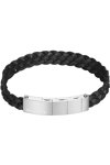 POLICE Indy Stainless Steel and Leather Bracelet
