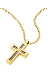 POLICE Framed Stainless Steel Cross with Chain