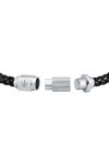MASERATI Stainless Steel and Leather Bracelet