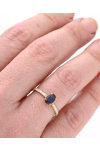 Μονόπετρο δαχτυλίδι SAVVIDIS από χρυσό 18Κ με ζαφείρι και διαμάντια (No 53)