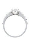 14ct White Gold Solitaire Engagement Ring with Zircons by SAVVIDIS (Νο 55)