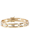 14ct Two-Toned Bracelet made of Gold and White Gold by SAVVIDIS