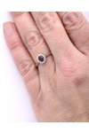Δαχτυλίδι SAVVIDIS από λευκόχρυσο 18Κ με διαμάντια και ρουμπίνι (No 54)