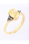 18ct Yellow Gold Ring with Natural and Lab Grown Diamonds (No 55)