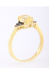 18ct Yellow Gold Ring with Natural and Lab Grown Diamonds (No 55)