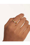 PDPAOLA Essentials 18ct-Gold-Plated Sterling Silver Ring (No 52)