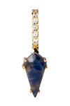 PDPAOLA The Gemstones Piercing Capsule 18ct-Gold-Plated Sterling Silver Single Earring with Sodalite and Zircons