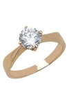 14ct Rose Gold Solitaire Engagement Ring with Zircons by SAVVIDIS (Νο 54)