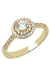 14ct Gold Solitaire Engagement Ring with Zircons by SAVVIDIS (Νο 54)