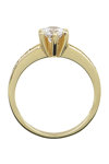 14ct Gold Solitaire Engagement Ring with Zircons by SAVVIDIS (Νο 52)