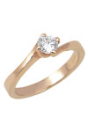 14ct Rose Gold Solitaire Engagement Ring with Zircons by SAVVIDIS (Νο 51)