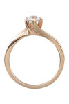 Μονόπετρο δαχτυλίδι SAVVIDIS από ροζ χρυσό 14Κ με ζιργκόν (Νο 51)