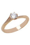 14ct Rose Gold Solitaire Engagement Ring with Zircons by SAVVIDIS (Νο 54)