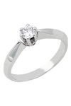 14ct White Gold Solitaire Engagement Ring with Zircons by SAVVIDIS (Νο 51)