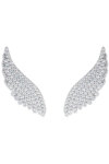 DOUKISSA NOMIKOU Angel Wings Crawler Earrings Pave Silver