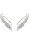 Σκουλαρίκια DOUKISSA NOMIKOU Angel Wings Crawler Earrings Pave Silver