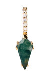 Μονό σκουλαρίκι PDPAOLA The Gemstones Piercing Capsule από ασήμι 925 με επιχρύσωμα 18Κ με αχάτη και ζιργκόν