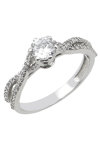 14ct White Gold Solitaire Engagement Ring with Zircons by SAVVIDIS (Νο 53)