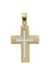 14ct White Gold and Gold Cross by SAVVIDIS