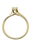 14ct Gold Solitaire Engagement Ring with Diamonds by  SAVVIDIS (Νο 54)