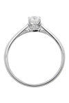 14ct White Gold Solitaire Engagement Ring with Diamonds by  SAVVIDIS (Νο 54)