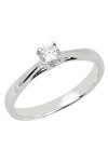 14ct White Gold Solitaire Engagement Ring with Diamonds by  SAVVIDIS (Νο 54)
