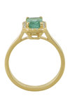 Δαχτυλίδι SAVVIDIS από λευκόχρυσο 18Κ με διαμάντια και σμαράγδι (No 53)