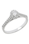 14ct White Gold Solitaire Engagement Ring with Diamonds by  SAVVIDIS (Νο 53)