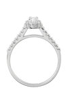 14ct White Gold Solitaire Engagement Ring with Diamonds by  SAVVIDIS (Νο 53)