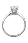 14ct White Gold Solitaire Engagement Ring with Zircons by SAVVIDIS (Νο 53)