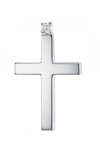 14ct White Gold Cross with Zircons by TRIANTOS