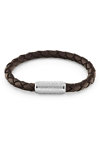 TOMMY HILFIGER Exploded Braid Stainless Steel and Leather Bracelet