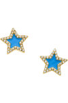 Σκουλαρίκια BREEZE με αστέρι από ασήμι 925 με σμάλτο και ζιργκόν