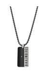 BIKKEMBERGS Band Stainless Steel Necklace with Diamonds